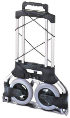 Wesco Industrial Products - 175 Lb Capacity 42" OAH Folding Hand Truck - Aluminum, Rubber Wheels - Exact Tool & Supply