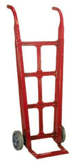 Wesco Industrial Products - 900 Lb Capacity 50-1/2" OAH Hand Truck - Dual Grip Handle, Steel, Mold-On Rubber Wheels - Exact Tool & Supply