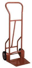 Wesco Industrial Products - 900 Lb Capacity 53" OAH Hand Truck - Swept Back Handle, Steel, Mold-On Rubber Wheels - Exact Tool & Supply