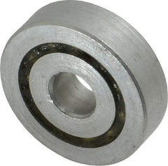 Value Collection - 1/4" Bore Diam, 7/8" OD, Open Unground Full Complement Radial Ball Bearing - 1/4" Wide, 1 Row, Round Bore, 397 Lb Dynamic Capacity - Exact Tool & Supply
