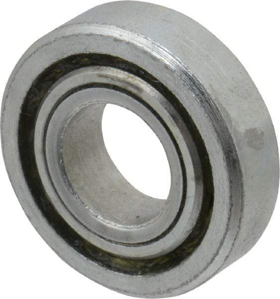 Value Collection - 3/8" Bore Diam, 7/8" OD, Open Unground Full Complement Radial Ball Bearing - 1/4" Wide, 1 Row, Round Bore, 356 Lb Dynamic Capacity - Exact Tool & Supply