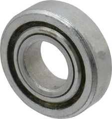 Value Collection - 3/8" Bore Diam, 7/8" OD, Open Unground Full Complement Radial Ball Bearing - 1/4" Wide, 1 Row, Round Bore, 356 Lb Dynamic Capacity - Exact Tool & Supply