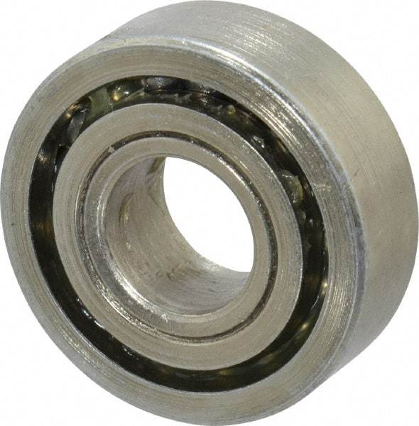 Value Collection - 3/8" Bore Diam, 15/16" OD, Open Unground Full Complement Radial Ball Bearing - 5/16" Wide, 1 Row, Round Bore, 371 Lb Dynamic Capacity - Exact Tool & Supply