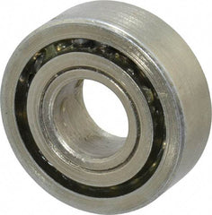 Value Collection - 3/8" Bore Diam, 15/16" OD, Open Unground Full Complement Radial Ball Bearing - 5/16" Wide, 1 Row, Round Bore, 371 Lb Dynamic Capacity - Exact Tool & Supply