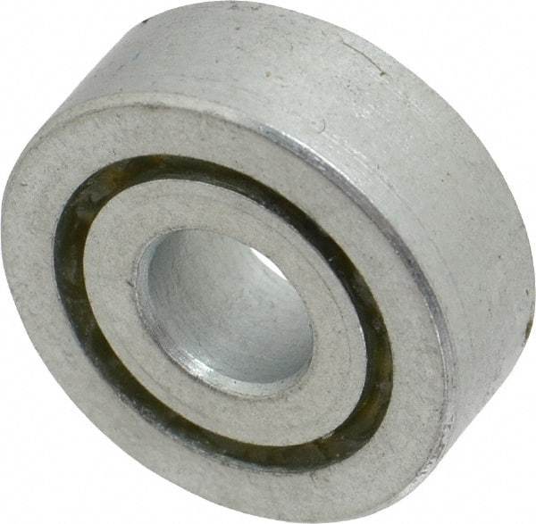 Value Collection - 3/8" Bore Diam, 1-1/16" OD, Open Unground Full Complement Radial Ball Bearing - 3/8" Wide, 1 Row, Round Bore, 484 Lb Dynamic Capacity - Exact Tool & Supply