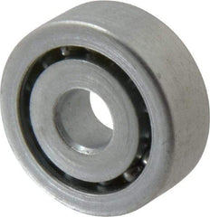 Value Collection - 5/16" Bore Diam, 1-1/16" OD, Open Unground Full Complement Radial Ball Bearing - 3/8" Wide, 1 Row, Round Bore, 484 Lb Dynamic Capacity - Exact Tool & Supply