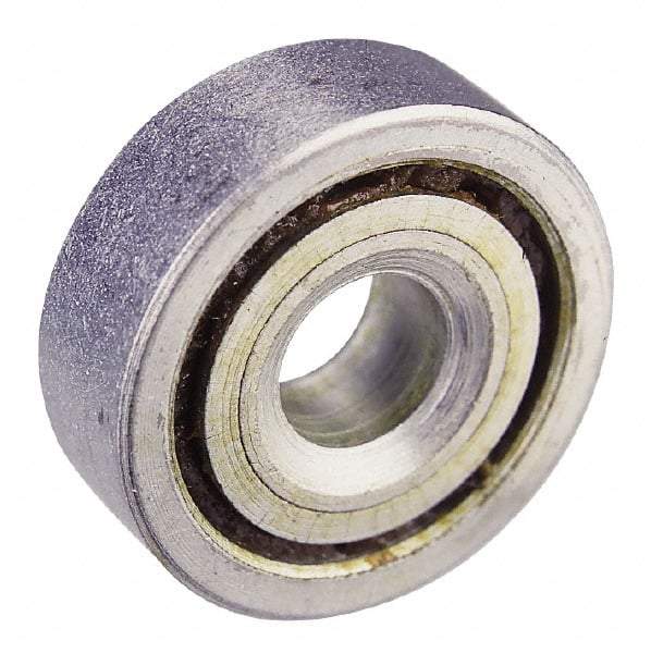 Value Collection - 1/2" Bore Diam, 1-9/32" OD, Open Unground Full Complement Radial Ball Bearing - 5/16" Wide, 1 Row, Round Bore, 533 Lb Dynamic Capacity - Exact Tool & Supply