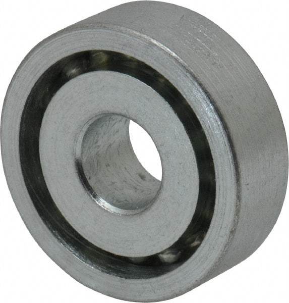 Value Collection - 3/8" Bore Diam, 1-1/8" OD, Open Unground Full Complement Radial Ball Bearing - 3/8" Wide, 1 Row, Round Bore, 533 Lb Dynamic Capacity - Exact Tool & Supply