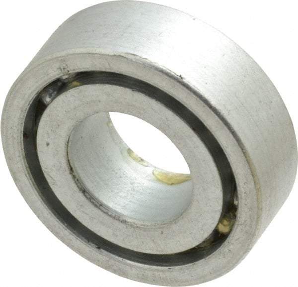 Value Collection - 5/8" Bore Diam, 1-3/8" OD, Open Unground Full Complement Radial Ball Bearing - 7/16" Wide, 1 Row, Round Bore, 769 Lb Dynamic Capacity - Exact Tool & Supply