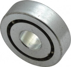 Value Collection - 1/2" Bore Diam, 1-1/2" OD, Open Unground Full Complement Radial Ball Bearing - 7/16" Wide, 1 Row, Round Bore, 769 Lb Dynamic Capacity - Exact Tool & Supply