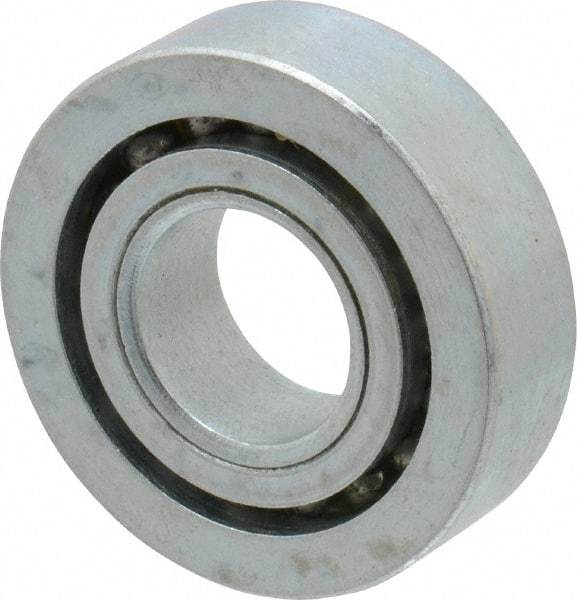 Value Collection - 5/8" Bore Diam, 1-1/2" OD, Open Unground Full Complement Radial Ball Bearing - 7/16" Wide, 1 Row, Round Bore, 769 Lb Dynamic Capacity - Exact Tool & Supply