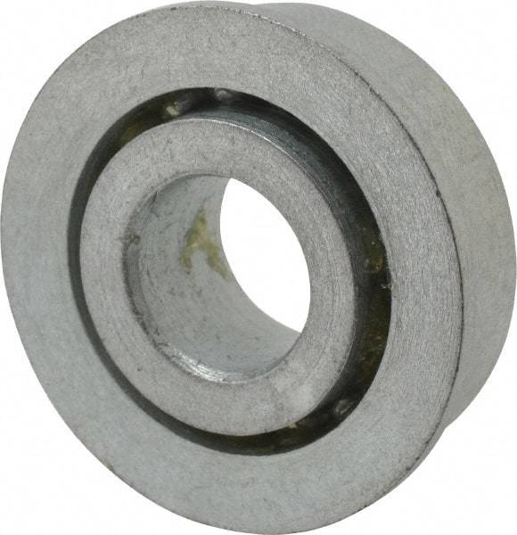 Value Collection - 3/8" Bore Diam, 29/32" OD, Open Unground Full Complement Radial Ball Bearing - With Flange, 1 Row, Round Bore, 356 Lb Dynamic Capacity - Exact Tool & Supply