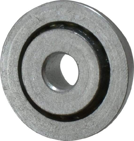 Value Collection - 1/4" Bore Diam, 7/8" OD, Open Unground Full Complement Radial Ball Bearing - With Flange, 1 Row, Round Bore, 356 Lb Dynamic Capacity - Exact Tool & Supply