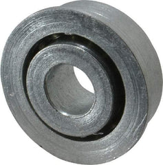 Value Collection - 3/8" Bore Diam, 1-1/16" OD, Open Unground Full Complement Radial Ball Bearing - With Flange, 1 Row, Round Bore, 509 Lb Dynamic Capacity - Exact Tool & Supply