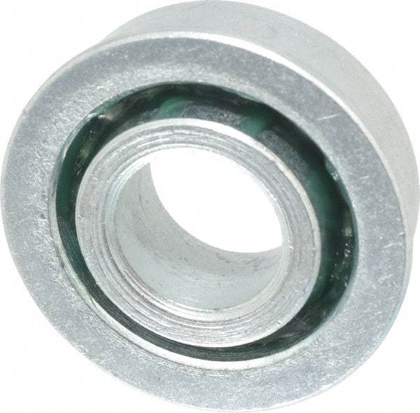 Value Collection - 1/2" Bore Diam, 1-1/8" OD, Open Unground Full Complement Radial Ball Bearing - With Flange, 1 Row, Round Bore, 533 Lb Dynamic Capacity - Exact Tool & Supply