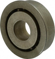 Value Collection - 1/2" Bore Diam, 1-3/8" OD, Open Unground Full Complement Radial Ball Bearing - With Flange, 1 Row, Round Bore, 769 Lb Dynamic Capacity - Exact Tool & Supply