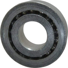 Value Collection - 5/8" Bore Diam, 1-3/8" OD, Open Unground Full Complement Radial Ball Bearing - With Flange, 1 Row, Round Bore, 769 Lb Dynamic Capacity - Exact Tool & Supply