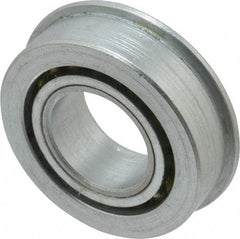 Value Collection - 3/4" Bore Diam, 1-9/16" OD, Open Unground Full Complement Radial Ball Bearing - With Flange, 1 Row, Round Bore, 798 Lb Dynamic Capacity - Exact Tool & Supply