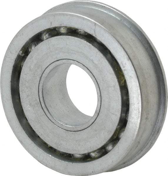 Value Collection - 3/4" Bore Diam, 2" OD, Open Unground Full Complement Radial Ball Bearing - With Flange, 1 Row, Round Bore, 1,384 Lb Dynamic Capacity - Exact Tool & Supply