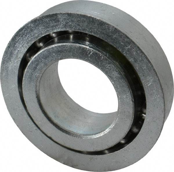 Value Collection - 1" Bore Diam, 2" OD, Open Unground Full Complement Radial Ball Bearing - With Flange, 1 Row, Round Bore, 1,384 Lb Dynamic Capacity - Exact Tool & Supply