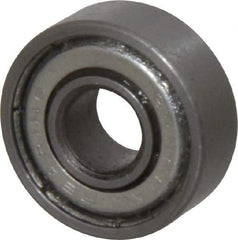 Value Collection - 1/4" Bore Diam, 11/16" OD, Double Shield Unground Retainer Type Radial Ball Bearing - 1/4" Wide, 1 Row, Round Bore, 300 Lb Dynamic Capacity - Exact Tool & Supply
