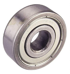 Value Collection - 7/16" Bore Diam, 1-3/8" OD, Double Shield Unground Retainer Type Radial Ball Bearing - 7/16" Wide, 1 Row, Round Bore, 915 Lb Dynamic Capacity - Exact Tool & Supply