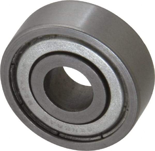 Value Collection - 3/8" Bore Diam, 1-1/8" OD, Double Shield Unground Retainer Type Radial Ball Bearing - 3/8" Wide, 1 Row, Round Bore, 691 Lb Dynamic Capacity - Exact Tool & Supply