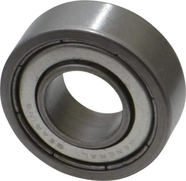 Value Collection - 1/2" Bore Diam, 1-1/8" OD, Double Shield Unground Retainer Type Radial Ball Bearing - 3/8" Wide, 1 Row, Round Bore, 691 Lb Dynamic Capacity - Exact Tool & Supply