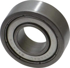 Value Collection - 1/2" Bore Diam, 1-1/8" OD, Double Shield Unground Retainer Type Radial Ball Bearing - 3/8" Wide, 1 Row, Round Bore, 691 Lb Dynamic Capacity - Exact Tool & Supply