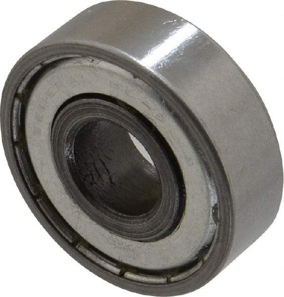 Value Collection - 1/2" Bore Diam, 1-3/8" OD, Double Shield Unground Retainer Type Radial Ball Bearing - 7/16" Wide, 1 Row, Round Bore, 915 Lb Dynamic Capacity - Exact Tool & Supply