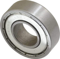 Value Collection - 5/8" Bore Diam, 1-3/8" OD, Double Shield Unground Retainer Type Radial Ball Bearing - 7/16" Wide, 1 Row, Round Bore, 915 Lb Dynamic Capacity - Exact Tool & Supply