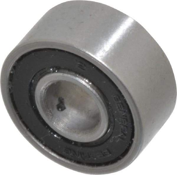 Value Collection - 1/4" Bore Diam, 11/16" OD, Double Seal Unground Retainer Type Radial Ball Bearing - 5/16" Wide, 1 Row, Round Bore, 300 Lb Dynamic Capacity - Exact Tool & Supply