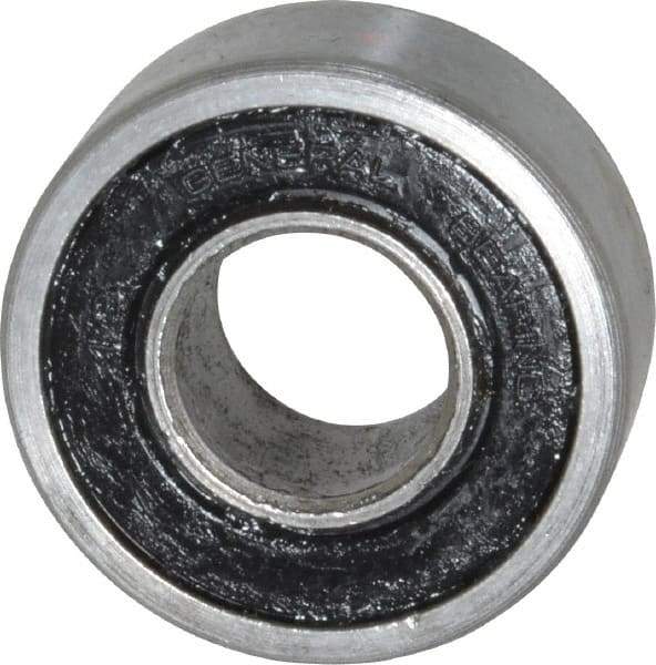 Value Collection - 3/8" Bore Diam, 7/8" OD, Double Seal Unground Retainer Type Radial Ball Bearing - 11/32" Wide, 1 Row, Round Bore, 450 Lb Dynamic Capacity - Exact Tool & Supply