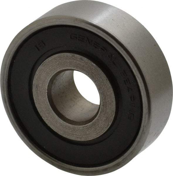 Value Collection - 7/16" Bore Diam, 1-3/8" OD, Double Seal Unground Retainer Type Radial Ball Bearing - 7/16" Wide, 1 Row, Round Bore, 915 Lb Dynamic Capacity - Exact Tool & Supply