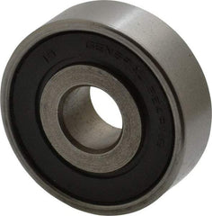 Value Collection - 7/16" Bore Diam, 1-3/8" OD, Double Seal Unground Retainer Type Radial Ball Bearing - 7/16" Wide, 1 Row, Round Bore, 915 Lb Dynamic Capacity - Exact Tool & Supply
