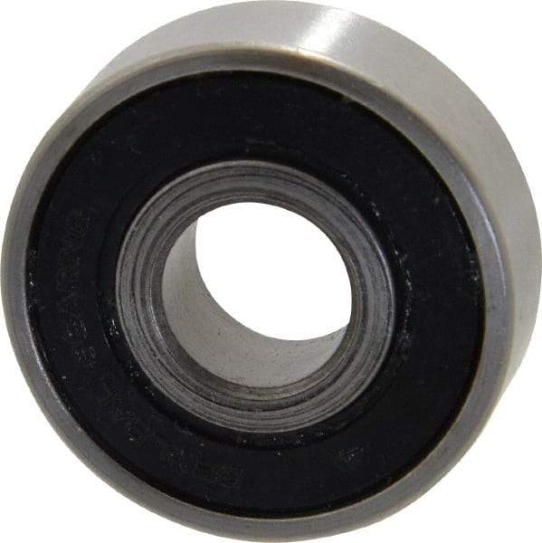 Value Collection - 1/2" Bore Diam, 1-3/8" OD, Double Seal Unground Retainer Type Radial Ball Bearing - 7/16" Wide, 1 Row, Round Bore, 915 Lb Dynamic Capacity - Exact Tool & Supply