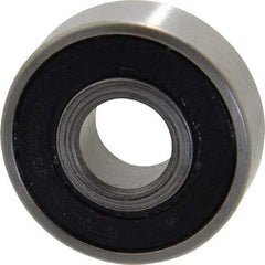 Value Collection - 1/2" Bore Diam, 1-3/8" OD, Double Seal Unground Retainer Type Radial Ball Bearing - 7/16" Wide, 1 Row, Round Bore, 915 Lb Dynamic Capacity - Exact Tool & Supply