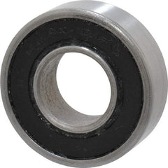 Value Collection - 5/8" Bore Diam, 1-3/8" OD, Double Seal Unground Retainer Type Radial Ball Bearing - 7/16" Wide, 1 Row, Round Bore, 915 Lb Dynamic Capacity - Exact Tool & Supply