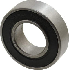 Value Collection - 1" Bore Diam, 2" OD, Double Seal Unground Retainer Type Radial Ball Bearing - 9/16" Wide, 1 Row, Round Bore, 1,749 Lb Dynamic Capacity - Exact Tool & Supply
