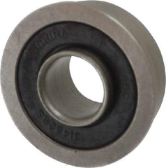 Value Collection - 3/8" Bore Diam, 7/8" OD, Double Seal Unground Retainer Type Radial Ball Bearing - With Flange, 1 Row, Round Bore, 450 Lb Dynamic Capacity - Exact Tool & Supply