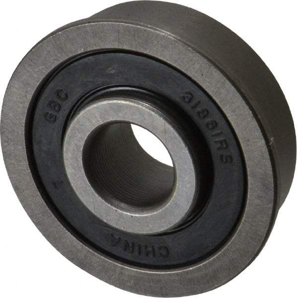 Value Collection - 3/8" Bore Diam, 1-1/8" OD, Double Seal Unground Retainer Type Radial Ball Bearing - With Flange, 1 Row, Round Bore, 691 Lb Dynamic Capacity - Exact Tool & Supply