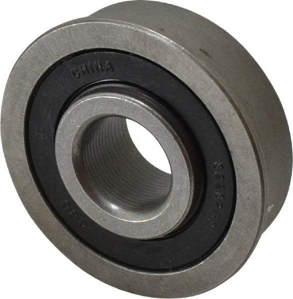 Value Collection - 1/2" Bore Diam, 1-3/8" OD, Double Seal Unground Retainer Type Radial Ball Bearing - With Flange, 1 Row, Round Bore, 915 Lb Dynamic Capacity - Exact Tool & Supply