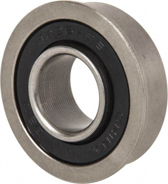 Value Collection - 5/8" Bore Diam, 1-3/8" OD, Double Seal Unground Retainer Type Radial Ball Bearing - With Flange, 1 Row, Round Bore, 915 Lb Dynamic Capacity - Exact Tool & Supply