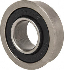 Value Collection - 5/8" Bore Diam, 1-3/8" OD, Double Seal Unground Retainer Type Radial Ball Bearing - With Flange, 1 Row, Round Bore, 915 Lb Dynamic Capacity - Exact Tool & Supply