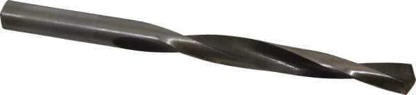 Interstate - 3/8" 130° High Speed Steel Jobber Drill - Bright Finish, Right Hand Cut, Spiral Flute, Straight Shank, 5" OAL, Standard Point - Exact Tool & Supply