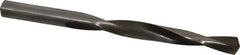 Interstate - 3/8" 130° High Speed Steel Jobber Drill - Bright Finish, Right Hand Cut, Spiral Flute, Straight Shank, 5" OAL, Standard Point - Exact Tool & Supply
