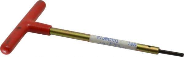Made in USA - 9/64" Hex, T-Handle, Hex Key - 6" OAL, Chromalloy Steel, Inch System of Measurement - Exact Tool & Supply