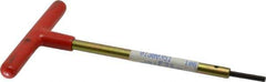 Made in USA - 9/64" Hex, T-Handle, Hex Key - 6" OAL, Chromalloy Steel, Inch System of Measurement - Exact Tool & Supply
