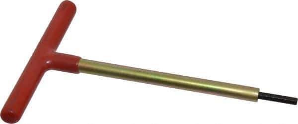 Made in USA - 3/16" Hex, T-Handle, Hex Key - 6" OAL, Chromalloy Steel, Inch System of Measurement - Exact Tool & Supply