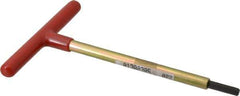 Made in USA - 7/32" Hex, T-Handle, Hex Key - 6" OAL, Chromalloy Steel, Inch System of Measurement - Exact Tool & Supply